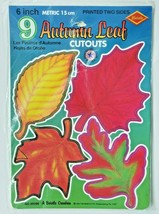 1994 Beistle 9 Autumn Leaf Cutouts 6in New In Packaging - £11.94 GBP