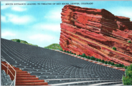 South Entrance Leading to the Theater of Red Rocks Denver Colorado Postcard - $6.88