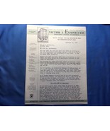 1933 VICTOR J. EVANS REGISTERED PATENT ATTORNEYS WASHINGTON DC Letter - $27.12 CAD