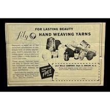 Lily Mills Hand Weaving Yarns Vintage Print Ad 1930s Practical Weaving - $14.97