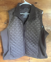 LL Bean Puffer Vest Mens 3X Brown Full Zip Thinsulate Pockets Light Weight - $41.52