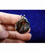 (#DL-839) DICHROIC Fused GLASS Pendant JEWELRY PINK BLUE RED WOW - €32,13 EUR