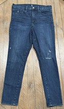 GAP Favorite Jegging Jeans -Women&#39;s Size 32 - Low Rise Dark Wash Distressed - £12.86 GBP