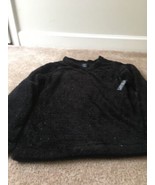  Faded Glory Women&#39;s Faux Fur Pajama Top Size Medium Glitter Black - $28.13