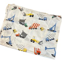 ONE Pottery Barn Kids Construction Truck Twin Flat Sheet Excavators - £18.07 GBP