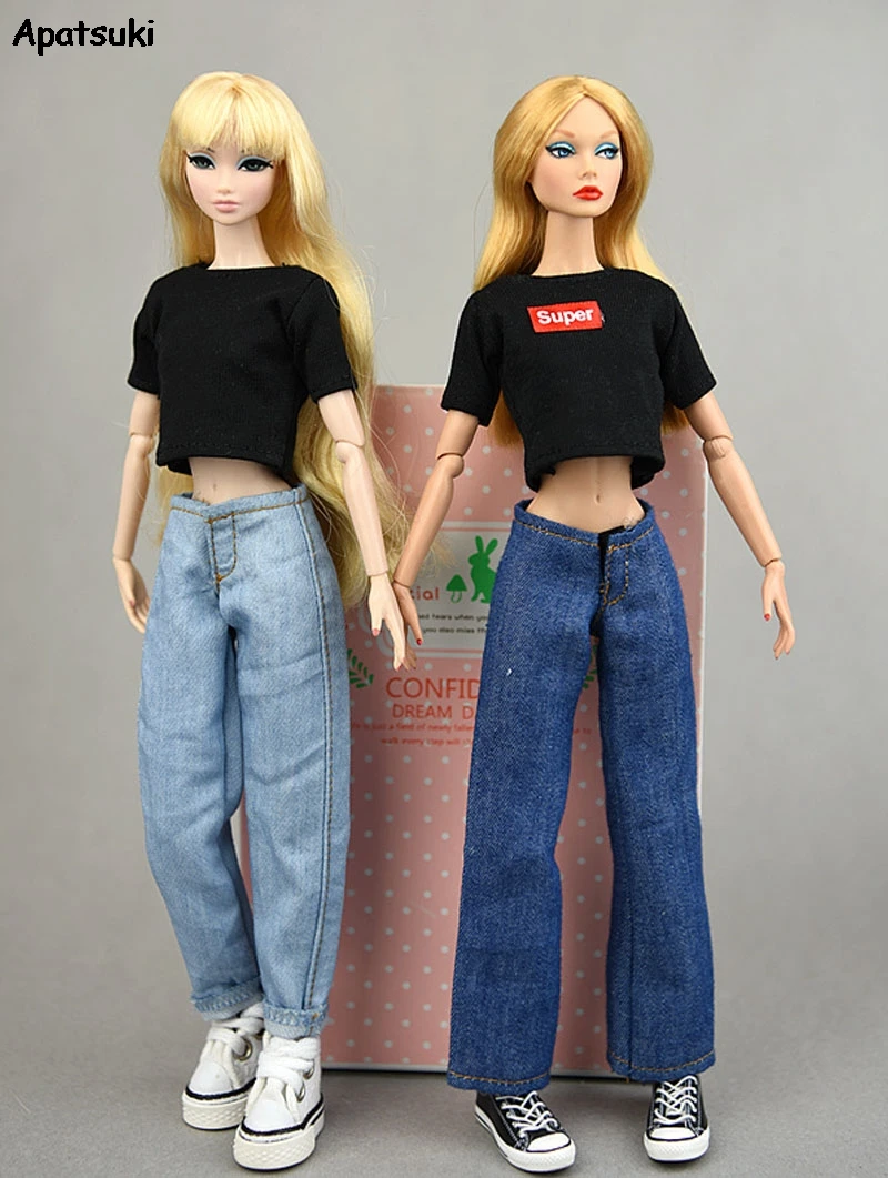 Doll Clothes Set Outfits For Barbie 1/6 BJD Dollhouse Shirt Tops &amp; Jeans... - $13.09+