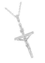 925 Sterling Silver 19 Traditional Jesus Crucifix Pendant - - £63.52 GBP