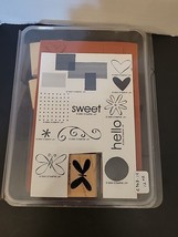 Stampin' Up! Sweet Shapes Wood Stamp Set Retired Unused One Mounted - $5.99