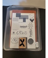 STAMPIN&#39; UP! SWEET SHAPES  WOOD STAMP SET RETIRED  UNUSED ONE MOUNTED - $5.99