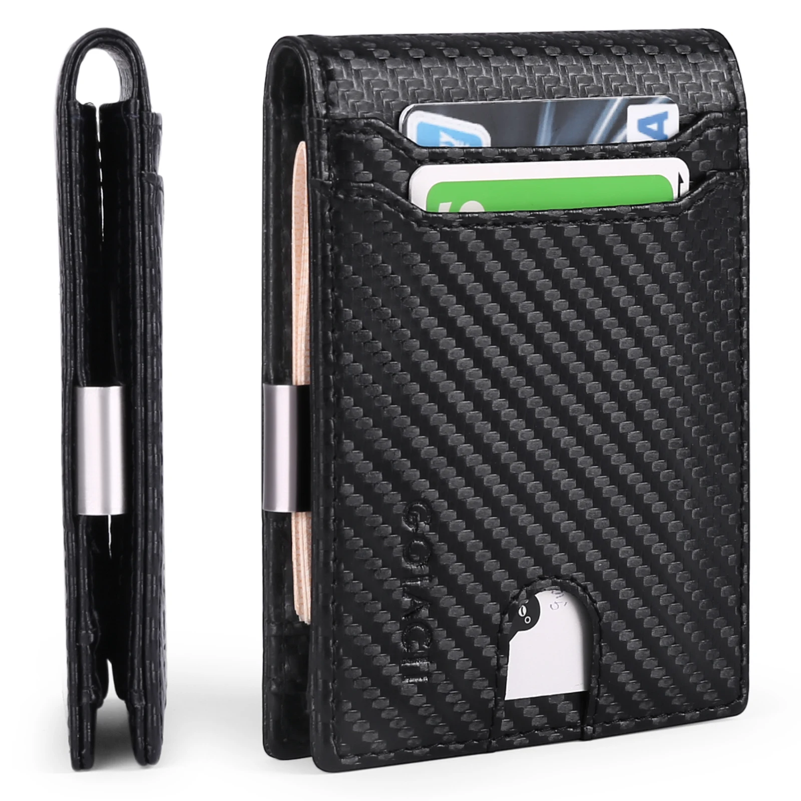 N fiber rfid blocking slim card luxury wallet money bag men s wallet bifold credit card thumb200