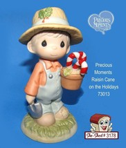 Precious Moments Raisin Cane on The Holidays 73013 Vintage Figurine - $19.95