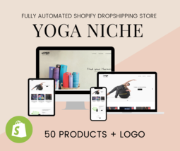  YOGA NICHE Fully Automated Shopify Dropshipping Store Website + 1 .com ... - £121.58 GBP