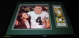 Brett Favre Framed 11x14 Game Used Jersey &amp; Photo Display Packers - £58.42 GBP