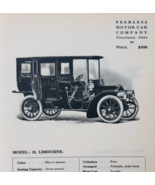 1908 Peerless Motors Model 18 Limousine Catalog Advertisement Automobili... - $550.13 MXN