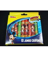 Mickey Mouse Roadster Racers 10 jumbo crayons New - £3.19 GBP