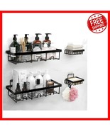4-Pack Stainless Steel Shower Caddy Set with Hooks - Rust-Resistant Storage - €27,11 EUR