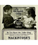 1904 Mackintosh Extra Cream Toffee Advertisement Candy Ephemera 4 x 2.25&quot; - $28.11 CAD