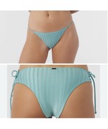 NWT O&#39;Neill Womens Mizi Metallic Rib Redondo Bikini Bottom Aqua Green Sz... - $27.34 CAD