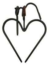 16&quot; HEART DINNER BELL SET - Amish Hand Forged Wrought Iron Ringer Chime USA - $49.97