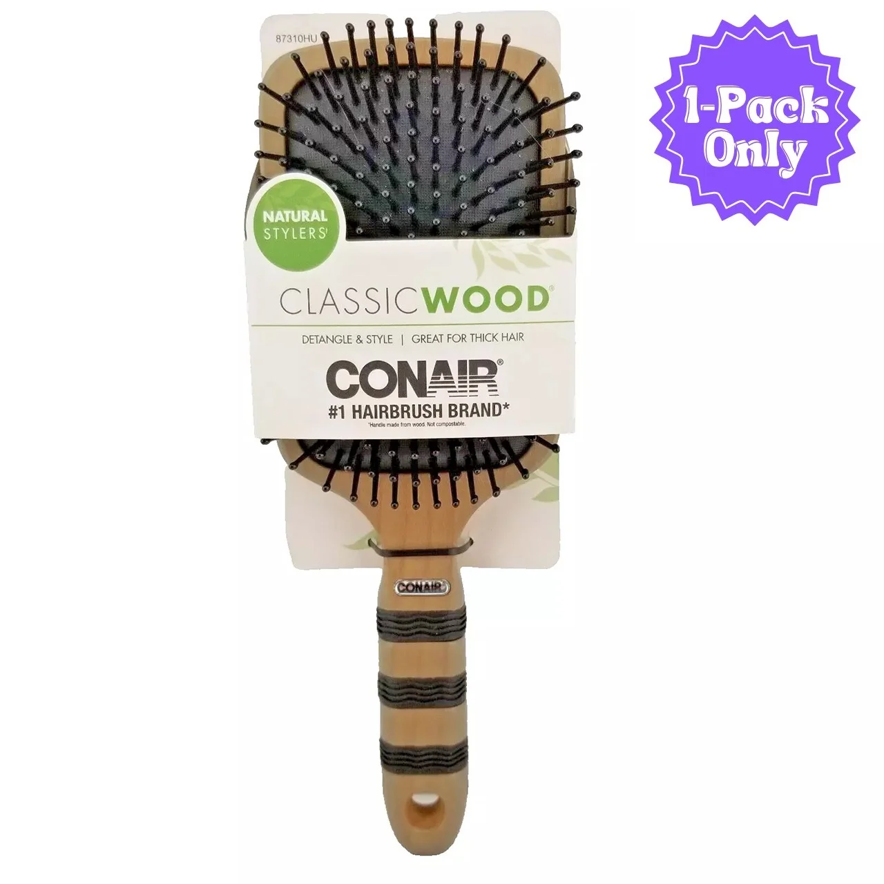 Conair 87310HU Scunci Classic Wood Paddle Brush - £12.37 GBP