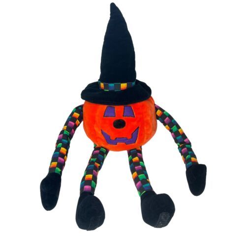 People Pals Halloween Jack-O-Lantern Pumpkin Witch Plush Large 30” Vintage 1992 - $34.64