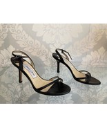 Jimmy Choo Black Leather Slingback Sandals – Size 35 (US 5) - $226.71