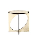 Sleek Oval Wooden Side Table for Living Room, Compact End Table for Seat... - $2,265.13 MXN