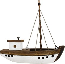 Wooden Sailboat Decorations Nautical Sail Boats Model Decor Table Top Be... - $18.69