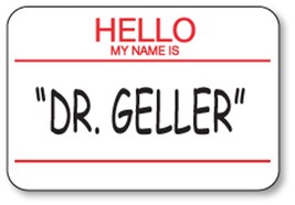 Dr GELLER from FRIENDS TV series Magnetic Fastener Name Badges Halloween Costume - £13.36 GBP