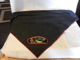 2001 Boy Scouts Three Fires Council National Jamboree Black &amp; Red Neckerchief - £17.67 GBP