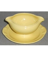 Taylor Smith &amp; Taylor YELLOW LURAY PATTERN Gravy Boat w/Attached Underplate - $27.12 CAD