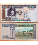 MONGOLIA 2014 UNC 100 Tögrög Tugrik Banknote P- 65c Sukhe Bataar. Horses - £0.78 GBP
