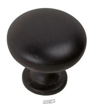 Glide Rite 1-1/8 in. Dia Matte Black Classic Round Cabinet Knob (10-Pack) - £12.79 GBP