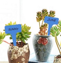 MBK Blueshaped Plant Labels Garden Row Marker Seed Stake Food Tag Re Ble... - $10.50
