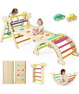 7 in 1 Pikler Triangle Set, Foldable Toddler Baby Climbing Toys, Solid W... - $369.00 CAD