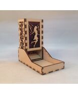 Fairy Dice Tower and Tray  Purple Acrylic Window COMPACT DESIGN Laser Cu... - $29.69