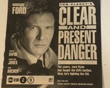 Clear And Present Danger Tv Guide Print Ad Harrison Ford Tpa16 - $5.93