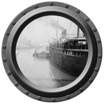 Ships on the River - Porthole Wall Decal - £10.45 GBP