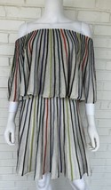 M Missoni Multicolored Stripe Flounce Knit Dress Lurex Women&#39;s Size 38 U... - $474.03
