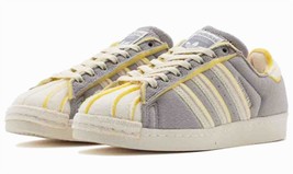 adidas COZY SUPERSTAR Fabric Grey Yellow Shoes Mn&#39;s 10.5 NWT - $68.99