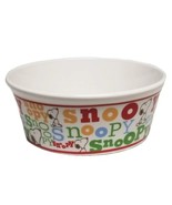 Peanuts Snoopy Small Pet Bowl Dog or Cat Beagle Typography Orange Green ... - $298.37 MXN