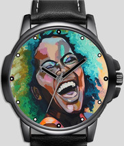 Afro Graffiti Girl Lady   Unique Unisex Trendy Wrist Watch UK FAST - £43.43 GBP