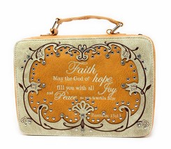 Wetsern Bible Cover Faith Embroidered Scripture Bible Verse Rhinestone B... - $31.67