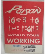 POISON / BRET MICHAELS - ORIGINAL 2000 TOUR CONCERT TOUR CLOTH BACKSTAGE... - $13.61 CAD