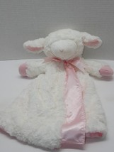 Baby Gund Winky Lamb Huggybuddy White Pink Satin 4034130 Security Lovey Blanket - £11.78 GBP