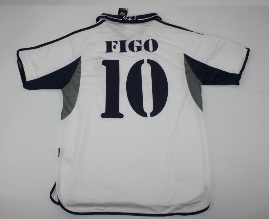 real madrid jersey 2000 2001 shirt figo short sleeve lfp style