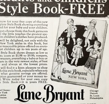 1929 Lane Bryant Children&#39;s Clothing Advertisement Antique Fashion Ephem... - $378.90 MXN