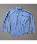 Ralph Lauren Classic Fit Blue Long Sleeve Shirt Men’s L  1 Small Stain - $27.35 CAD