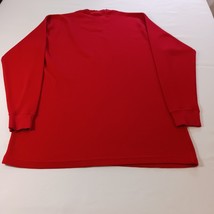 Access Men's Red Cotton Blend Long Sleeve Waffle Knitted Thermal Sweatshirt XL image 2