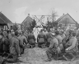 Catholic Mass for German soldiers before a battle 1914 World War I 8x10 Photo - £7.01 GBP